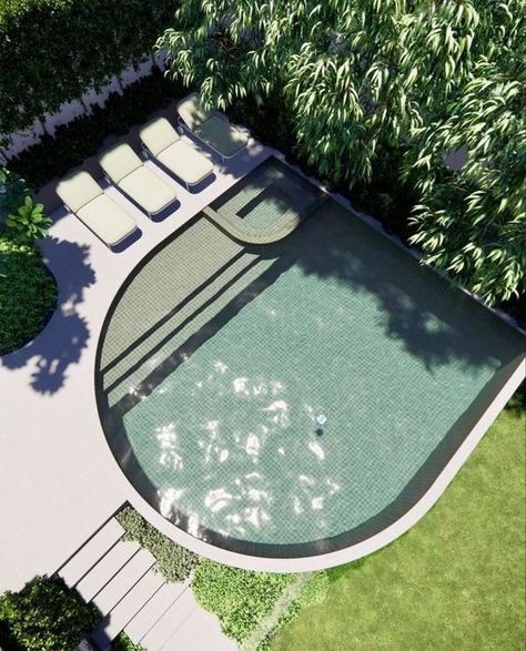 Out Of Ground Pool, Pool And Garden Design, Pool With Spa, Kolam Air, Pool And Garden, Pool Landscape, Outdoor Stuff, Backyard Pool Designs, Backyard Inspo