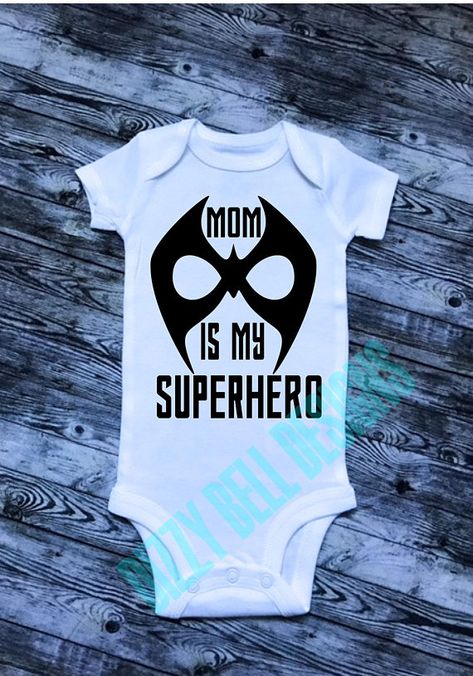 Moms are one of a kind. They are true heroes! Show that mama in your life that she is your superhero!  This is made with heat transfer vinyl and will be made with black lettering, unless otherwise requested. Please message me directly before purchase to make sure I have the color Funny Boss Shirts, Dad Is My Superhero, Boss Lifestyle, My Superhero, Boss Humor, Boss Shirt, Product Promotion, Superhero Shirt, Business Board