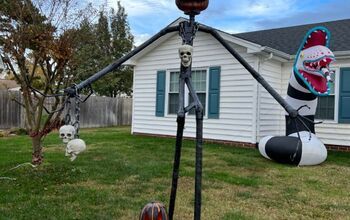 PVC Pipe Yard Halloween DIY Monster | Hometalk Pvc Halloween Decorations, Pvc Spider Halloween, Giant Pvc Spider Diy, Pvc Monster Halloween, Diy Monster House Halloween Decorations, Pumpkin Pail, Dollar Store Halloween Decorations, Fun Diy Halloween Decorations, Diy Monsters