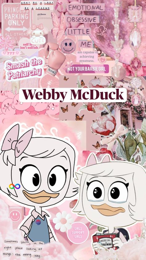 #webbyvanderquack #webbymcduck #ducktales #pinkaesthetic Girls Support Girls, Duck Tales, Disney Aesthetic, Cute Little Drawings, Create Collage, Pink Aesthetic, Creative Play, Your Aesthetic, Connect With People