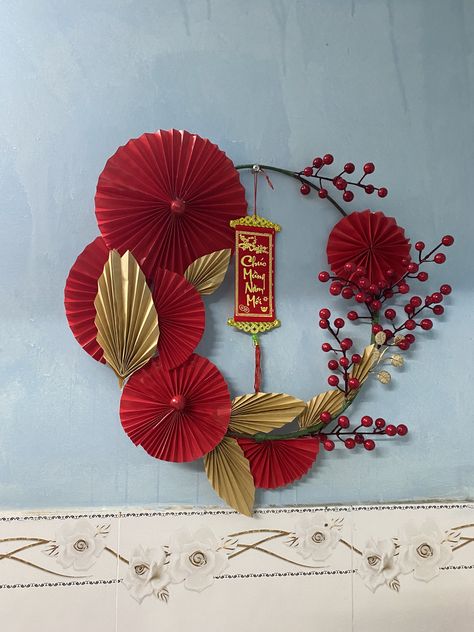 Chinese Christmas Decorations, Asian Party Decorations, Japan Decoration, Tet Decoration, Chinese Christmas, Japanese Christmas, Asian Party, Japanese Birthday, Chinese New Year Crafts