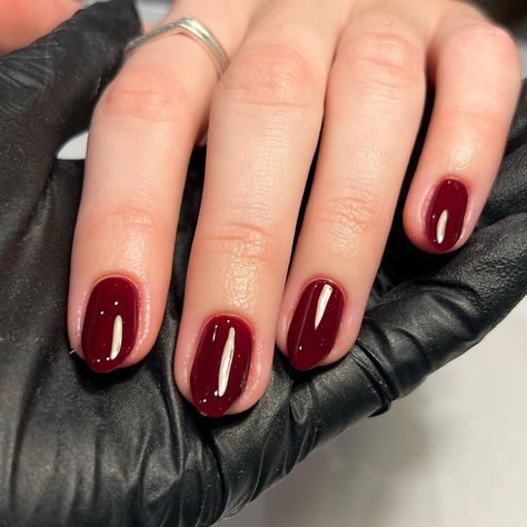 Dark Red Nails Opi Gel, Jelly Plum Red Nails, Russian Manicure Red Nails, Got The Blues For Red Opi Gel, Dark Red Opi Gel Polish, Wine Jelly Nails, Got The Blues For Red Opi, Dark Red Nails Gel, Opi Got The Blues For Red