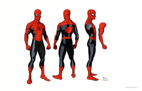 SpiderMan (Front, Back, Side + Arm) Paolo Rivera Spider-man, Spider-man Poses, Paolo Rivera, Spider Man Suit, Spiderman Characters, Comic Costume, Spiderman Mask, Marvel Character Design, Spider Man Art