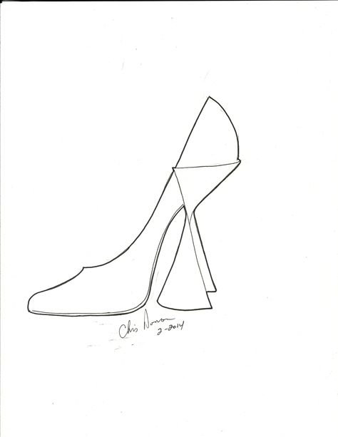 Drawing High Heels, Accessories Design Sketch, Dystopian Aesthetic, Fold Over Boots, Perspective Sketch, Easy Flower Drawings, Basic Shoes, Shoe Sketches, Millinery Hats