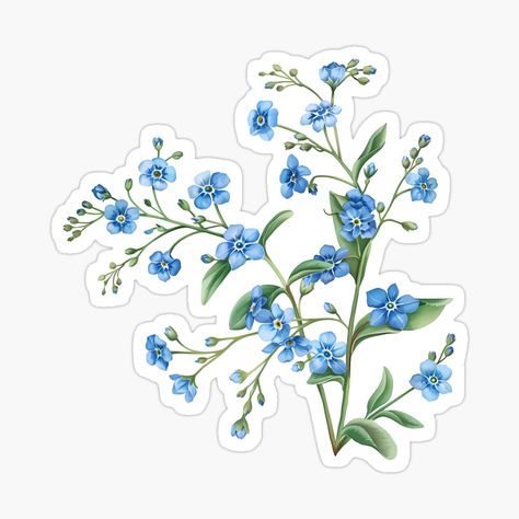 Get my art printed on awesome products. Support me at Redbubble #RBandME: https://www.redbubble.com/i/sticker/Forget-me-not-flowers-by-Floreolove/163517343.EJUG5?asc=u Forget Me Not, Glossier Stickers, Transparent Stickers, Printable Stickers, Thank You Gifts, Sticker Design, Vinyl Sticker, Collage, Art Prints