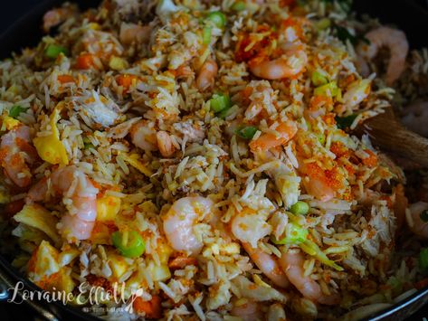 Seafood Fried Rice, Fish Roe, Seafood Rice, Special Dishes, Making Fried Rice, Authentic Chinese Recipes, Florida Food, Flavored Rice, New Year Is Coming