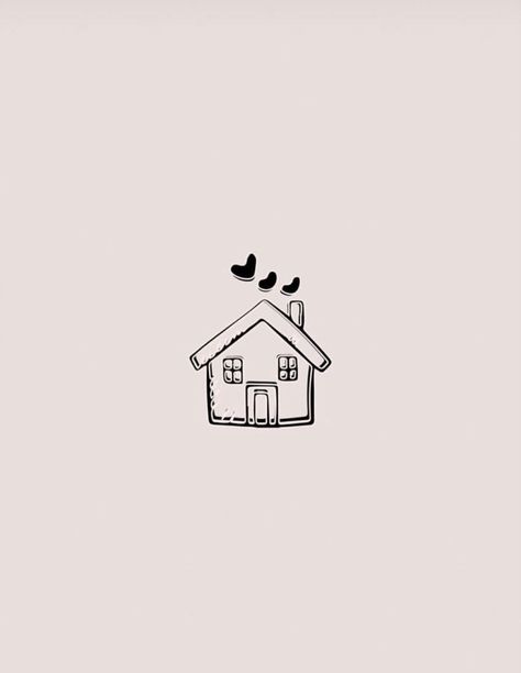 Small House Tattoo Simple, House Highlight Cover Instagram, House Tattoo Minimalist, House Icon Aesthetic, House Tattoo Simple, Little House Tattoo, Home Tattoo Ideas, Small House Tattoo, House Tattoo