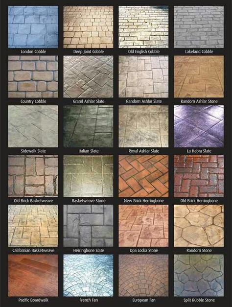 Printed concrete Outdoor Patio Pavers, Stamped Concrete Patterns, Stamped Concrete Driveway, Printed Concrete, Paver Designs, Concrete Patio Designs, Concrete Patios, Paver Driveway, Stamped Concrete Patio