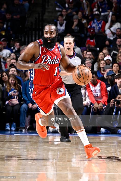 James Harden of the Philadelphia 76ers dribbles the ball during the... News Photo - Getty Images James Harden Philadelphia, Wells Fargo Center, James Harden, Wells Fargo, Toronto Raptors, Philadelphia Pennsylvania, Philadelphia 76ers, Pennsylvania, Philadelphia