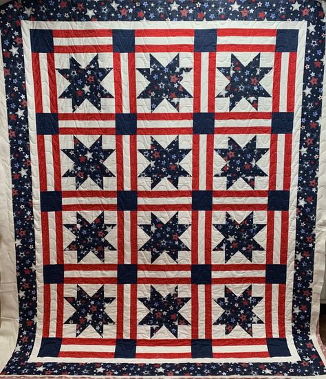 Quilts of Valor | KatyQuilts Quilts Of Valour Canada, Patriotic Quilt Panel Border Ideas, Quilt Of Valor Panel Quilts, Sound And Vision, Quilts Of Valor, Patriotic Quilting Fabric, Red White And Blue Carpenter Star Quilt, Quilt Of Valor, Patriotic Quilts