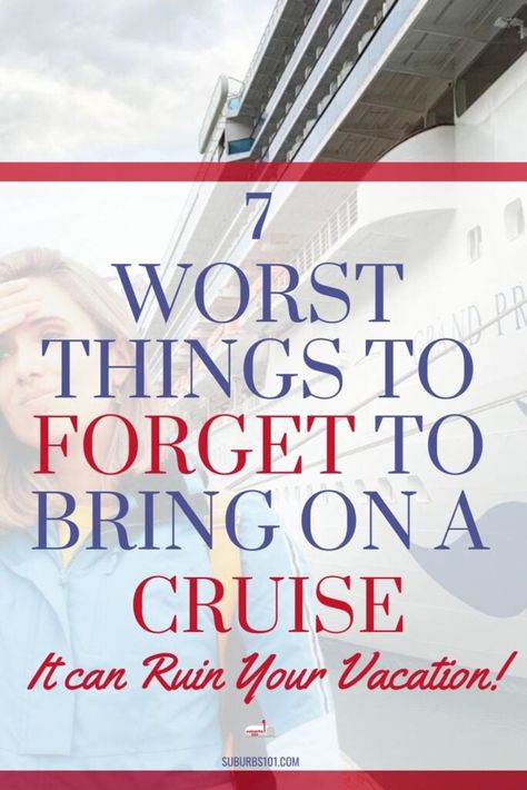 7 Worst Things to Forget to Bring on a Cruise What To Bring On An Alaskan Cruise, Things To Take On A Cruise, Things To Bring On A Cruise, Mediterranean Italy, Italy Cruise, Trip Essentials Packing Lists, Disney Dream Cruise Ship, Carnival Cruise Tips, British Isles Cruise