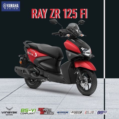 With 5 Exiciting colors to choose from. Book the New Rayzr 125 FI on our webbsite today. Click the link now to know more. Lowest Down Payment from 3,999* To know more: +91 95910 72222 www.vinayakmotors.in #yamaha #yamahaindia #vinayakmotors #125cc #scooters #rayzr #rayzr125 #yamaharayz Yamaha Racing, Down Payment, Dream Car, Scooters, Architecture House, Click The Link, Dream Cars, Japan, Architecture