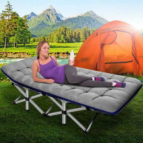 MOPHOTO Portable Folding Bed for Adults, Rollaway Guest Bed Sleeping Cot with Pearl Mattress, Heavy Duty Outdoor Camping Cot - Walmart.com Camping Cot Bed, Folding Guest Bed, Oxford Travel, Sleeping Cots, Camping Cot, Mattress Storage, Folding Bed, Cot Bed, Travel Cot