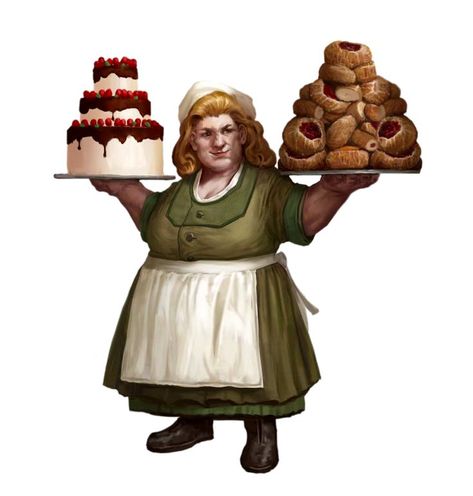 Female Dwarf Baker Commoner Maid - Pathfinder 2E PFRPG PFSRD DND D&D 3.5 4E 5E 5th ed d20 fantasy Pathfinder 2e, Pathfinder Character, Fantasy Races, Dungeons And Dragons Characters, Game Character Design, Fantasy Concept Art, 판타지 아트, Fantasy Rpg, Dnd Characters