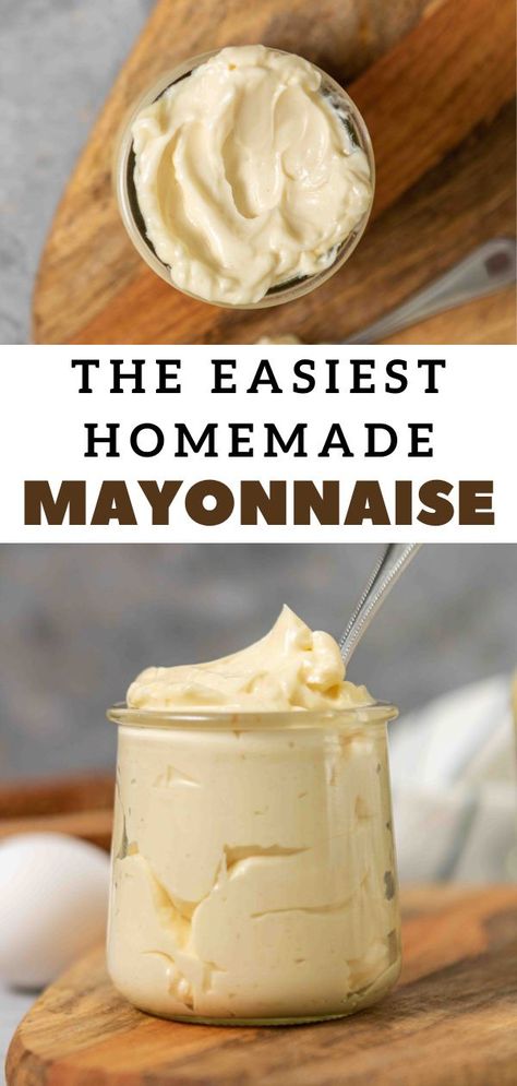 Pantry Recipe, Homemade Mayonnaise Recipe, Spreads Recipes, Batch Recipes, Mayo Recipe, Homemade Mayo, Mayonnaise Recipe, Homemade Condiments, Homemade Mayonnaise