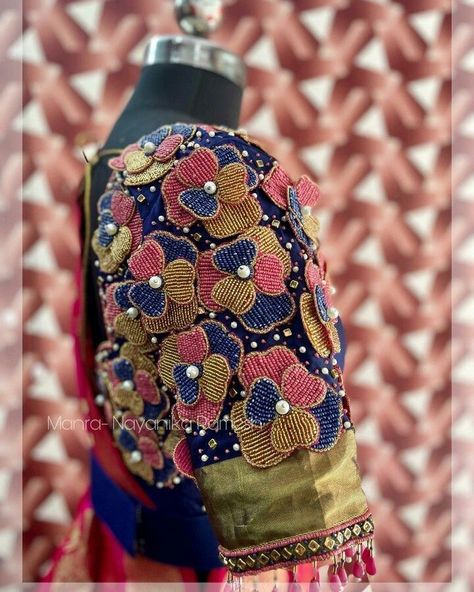 Designer Blouse Patterns Unique Work, Batch Work Aari, Aari Work 3d Work, 3d Maggam Work Blouses, 3d Blouse Designs Latest, మగ్గం Work Blouse Designs, 3d Maggam Work Blouse Designs, 3d Aari Work Blouse, 3d Aari Work