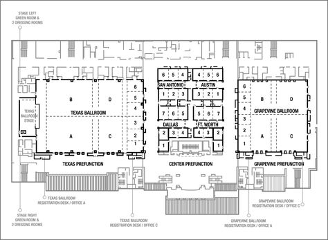 Ballrooms in Dallas | Floor Plans for Gaylord Texan Resort & Convention Center Convention Center Plan, Convention Center Floor Plan, Auditorium Plan, Hotel Meeting, Hotel Ballroom, Vip Room, Bali House, Building Plan, Convention Centre