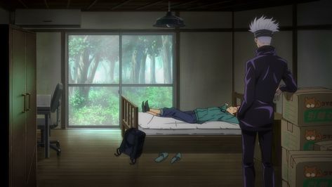 Jjk Dorm Room, Jjk Dorm, Small Kitchenette, Empty Room, Popular Anime, Porch Patio, Jujutsu Kaisen, Jujutsu, Dorm Room