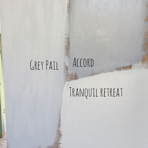 Colour swatches: Dulux Grey Pail (bedrooms) Accord (exterior) Tranquil Retreat (ruled out) Dulux Exterior Paint Colours, Dulux Grey, Grey Bedrooms, Hamptons House Exterior, Wood Shutters Exterior, Dulux Paint Colours, Barn Door Decor, Best Exterior Paint, House Paint Color Combination