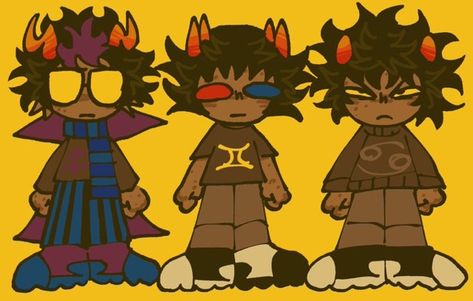 Sollux And Eridan, Sollux And Karkat, Karkat X Eridan, Homestuck Ship Art, Eridan X Sollux Fanart, Sollux X Karkat, Homestuck Pfp Matching, Eridan X Karkat, Sollux X Aradia