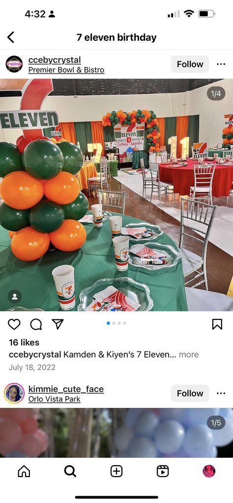 7 Eleven Theme Party Decorations, 7 Eleven Birthday Theme, 7 Eleven Party, 7/11 Themed Birthday Party, 7/11 Party Theme, 7 Eleven Birthday Party, 7/11 Birthday Theme, 7 11 Party, Eleventh Birthday