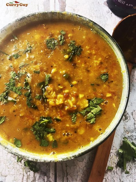 Chana Dhal - Yellow Split Lentils - A Popular Curry House Side Dish Split Pea Dahl, Split Chana Dal Recipes, Yellow Split Pea Dahl, Sri Lankan Dhal Curry, Dal Indian Lentil Curry, Indian Dal Recipe Lentil Curry, Dhal Curry, Indian Dal Recipe, Beans Curry