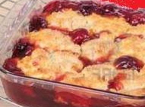 Yum... I'd Pinch That! | Michigan Cherry Cobbler Fresh Cherry Cobbler, Easy Cherry Cobbler, Fruit Cobbler Recipe, Berries Cake, Cherry Cobbler Recipe, Cobbler Recipes Easy, Cobbler Easy, Cobbler Topping, Fruit Cobbler