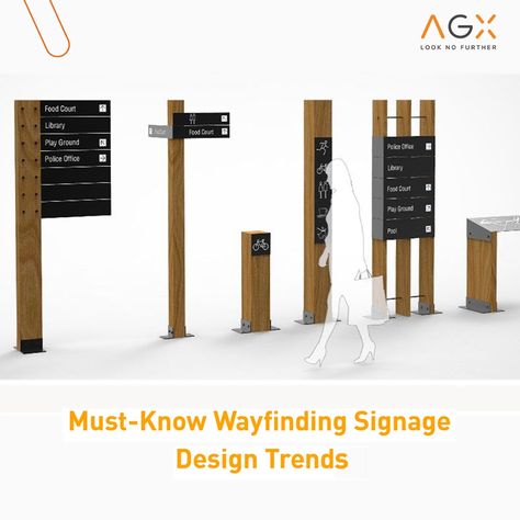 According to the experts at AGX, here are the top 5 latest trends in wayfinding signage design. Don't miss out on this informative blog post! Read more: https://www.agx.in/must-know-wayfinding-signage-design-trends/ #technology #design #experience #people #share #future #help #branding #like #environment #retail #building #language #hospitals Park Wayfinding, Direction Signs, Interpretive Signage, Direction Sign, Ada Signs, Signage Ideas, Park Signage, Signage Board, Wayfinding Signage Design