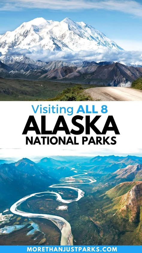 Alaska is home to the most epic national parks on the planet. Here's how to get to them and what it will cost you - prices, maps, driving etc. Alaska National Parks Road Trip | Alaska National Parks Map | Denali National Park | Kenai Fjords National Park | Alaska Vacation | Alaska Trip Ideas | Lake Clark National Park | Alaska Trip Planning | Alaska Itinerary Alaska Itinerary, Alaska National Parks, Alaska Road Trip, National Parks Road Trip, Travel Alaska, Kenai Fjords National Park, Alaska Adventures, Visit Alaska, Glacier Bay National Park