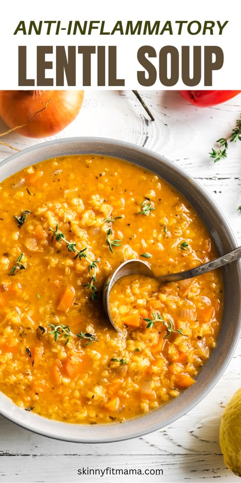 Anti-Inflammatory Red Lentil Soup Recipe Inflammation Diet Recipes, Red Lentil Soup Recipe, Anti Inflammation Recipes, Lentil Soup Recipe, Inflammation Diet, Common Knowledge, Lentil Soup Recipes, Red Lentil Soup, Fit Mama