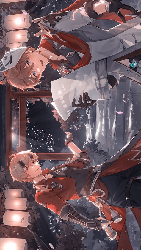 orange_mu on twt Thoma Childe, Thoma Wallpaper, Man Anatomy, Boy Illustration, Man Wallpaper, Anime Dancer, Character Wallpaper, Wallpaper Pc, Anime Scenery