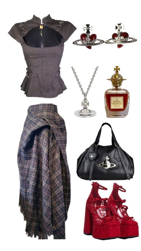 Vivienne Westwood Makeup, Westwood Outfit, Vivienne Westwood Outfit, Vivienne Westwood Clothes, Outfit Inspo For Women, Vivienne Westwood Fashion, Punk Chic, Swaggy Outfits, Really Cute Outfits