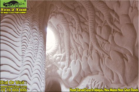 Hand Carved Cave In Abiquiu, New Mexico..!! ‪#‎Best‬ ‪#‎Taxi‬ and ‪#‎driver‬ ‪#‎service‬ ‪#‎provider‬ ‪#‎ahmedabad‬ Call : 78-78-886-886 www.hello2taxi.com Cave Dwelling, Abiquiu New Mexico, Underground Living, Bathtub Tile, Cave In, The Cave, The Best Films, Historic Home, Blue Walls