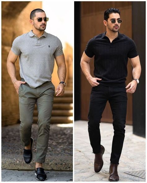 Poloshirt Outfit For Men, Uk Winter Fashion, Winter Dress Fashion, Men's Winter Fashion, European Fashion Winter, Casual Look For Men, Mens Smart Casual Outfits, Polo Shirt Outfits, Smart Casual Menswear