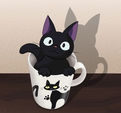 Cute Cat Animated, Pfp Aesthetic Anime, Jiji Cat, Icon Pfp Aesthetic, Profile Picture Icon, Kikis Delivery Service, Cat Animated, Emotes Discord, E Boys