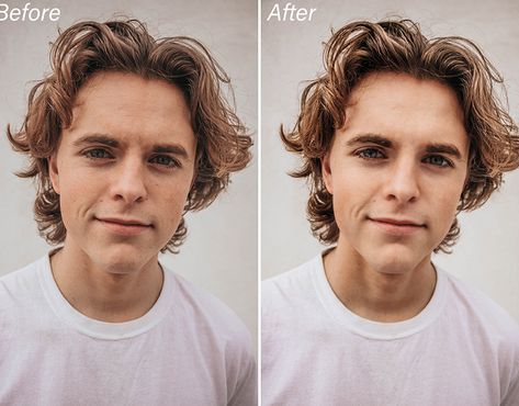 Photo Enhancement. Color Correction. Magazine Look. Male Model. Before And After Photoshop, Adobe Photoshop Tutorial, Skin Retouching, Like Image, Photo Editing Services, Professional Portrait, Photo Retouching, Editing Service, Training Video