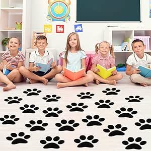 Dog Classroom, Paw Decorations, Animal Party Decorations, School Spirit Week, Classroom Window, Floor Decals, Wall Clings, Puppy Birthday Parties, Paw Print Stickers