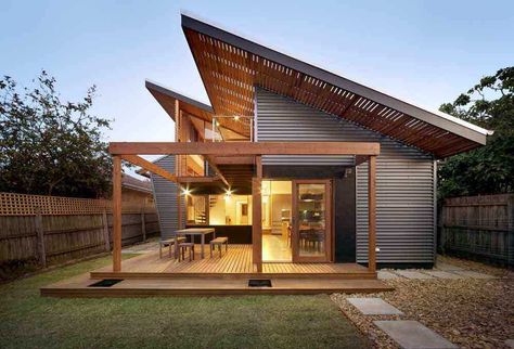 House Exterior Cladding, Exterior House Siding, Skillion Roof, House Siding, Exterior Cladding, Lighting Design Interior, House Roof, Exterior Siding, Roof Design