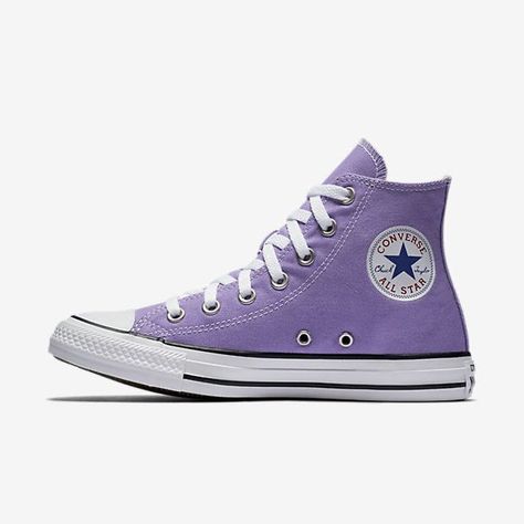 Lavender Converse, Purple Converse, Chuck Taylor Shoes, Purple Accessories, Nike Converse, Purple Shoes, Star Shoes, Prom Shoes, Unisex Shoes