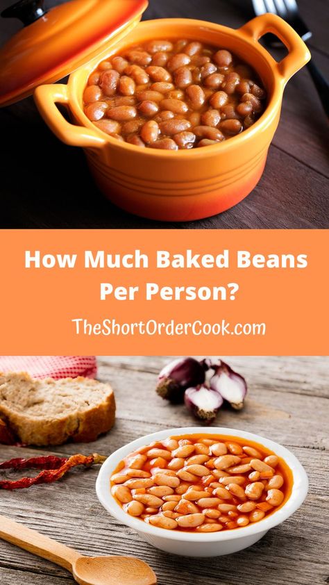 A crock full of beans and a bowl filled with bread and wooden spoon on a table. Texas Beans, Beans For A Crowd, Canned Baked Beans, Bbq Beans, Homemade Baked Beans, Homemade Beans, Boston Baked Beans, Large Group Meals, Baked Bean Recipes