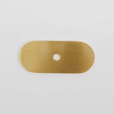 (10 Pack) Bring home the look and feel of a solid brass cabinet knob backplate today. With a stunning brushed brass finish, these backplates will upgrade your knobs or pulls. You can feel the premium quality of these backplates the moment they arrive. Whether you're covering up cabinet imperfections or simply adding a boost to your existing hardware, you won't be disappointed with these backplates. Size: 2.25" H x 1" W x 0.09" D | Redefine Hardware Oval Knob Backplate (10 Pack) 2.25 H x 1.0 W x Oval Brush, Brass Cabinet Knob, Stone Harbor, Hickory Hardware, Brass Cabinet, Brass Knobs, Traditional Modern, Cabinet Knob, Brushed Brass