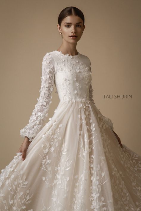 Baju Kahwin, Modest Bridal, Modest Wedding Gowns, Gothic Wedding Dress, Modest Wedding, Princess Wedding Dresses, Long Sleeve Wedding, Princess Wedding, Modest Wedding Dresses