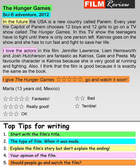 Film review | LearnEnglish Teens - British Council Abstract Example, Kindergarten Writing Prompts, Writing Prompts Romance, Academic Essay, Writing Prompts Funny, Dissertation Writing Services, Tips For Writing, School Essay, Writing Prompts For Kids