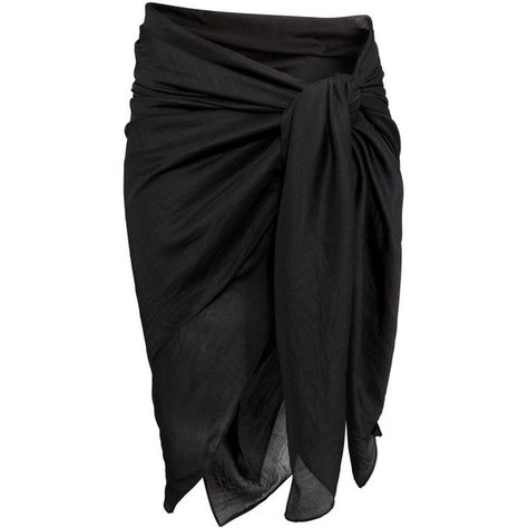 H&M Sarong ($4.51) ❤ liked on Polyvore featuring swimwear, cover-ups, skirts, sarong, black, black sarong, sarong cover ups, black swimwear, h&m and sarong swimwear Black Sarong, Sarong Swimsuit Cover, Wrap Bathing Suit, Skirt Coverup, Skirt Swimsuit, Swimsuits Outfits, Vintage Swimwear, Trendy Swimwear, Fabulous Clothes