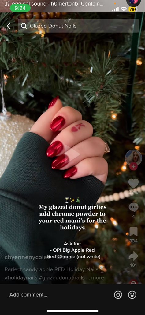 Candy Apple Red Nails, Opi Red, Red Christmas Nails, Chrome Powder, Nails Diy, Beautiful Disaster, Bold Lips, Candy Apple Red, Apple Red