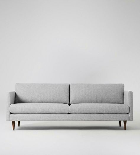 Living Room Sofa Design, Home Design Living Room, Sofa Bench, Apartment Decor Inspiration, Dining Living Room, Three Seater Sofa, Grey Oak, Mid Century Style, Price Tag