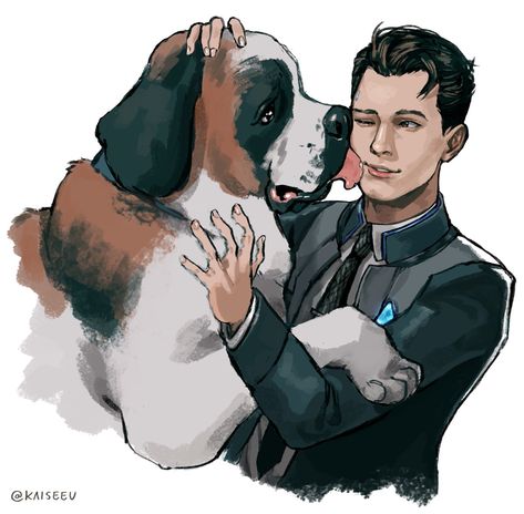 Hank X Connor, Detroit: Become Human, Quantic Dream, Detroit Become Human Connor, Detroit Being Human, Becoming Human, Animatronic Fnaf, I Like Dogs, Detroit Become Human