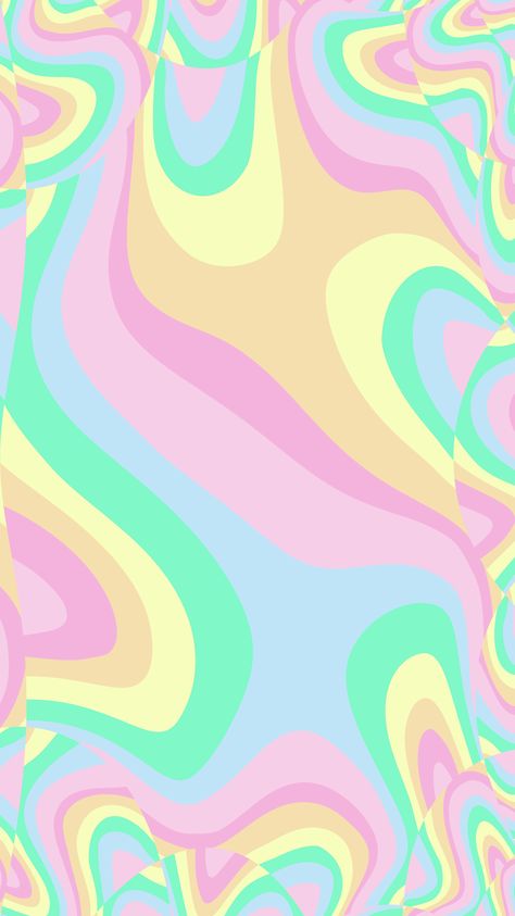 Pastel Rainbow Wallpaper Iphone, Wallpaper Iphone Summer Vibes, Decorate Front Porch, Groovy Wallpaper, Pastel Rainbow Aesthetic, Maximalist Wallpaper, Front Porch Decor Ideas, Funky Wallpaper, Maximalist Art