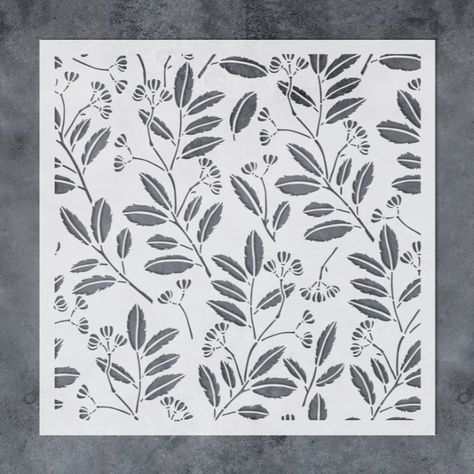 reusable leaves wall stencil Flower Wall Stencil, Leaf Wall Stencil, Expensive Wallpaper, Painted Branches, Stencil Wood, Floral Stencil, Stencil Painting On Walls, Painting Templates, Stencil Diy