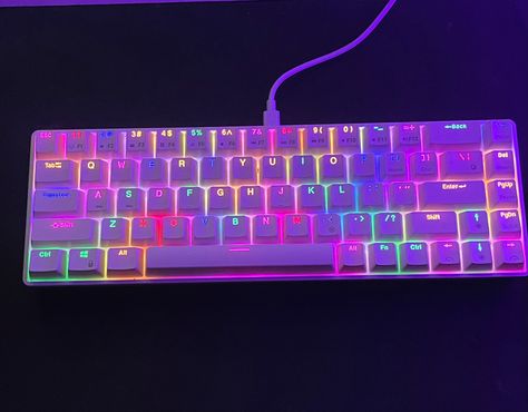 #gaming #keyboard #stationery Lighting Keyboard, How To Make Your Laptop Keyboard Glow, Light Up Keyboard, Pc Gaming Keyboard, Best Anime Drawings, Gaming Keyboard 60%, Laptop Keyboard, Pc Desk, Gaming Keyboard